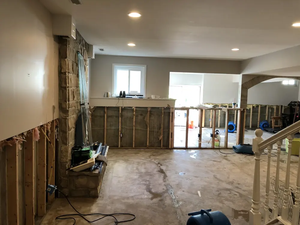 Restoration equipment on a Pearland job