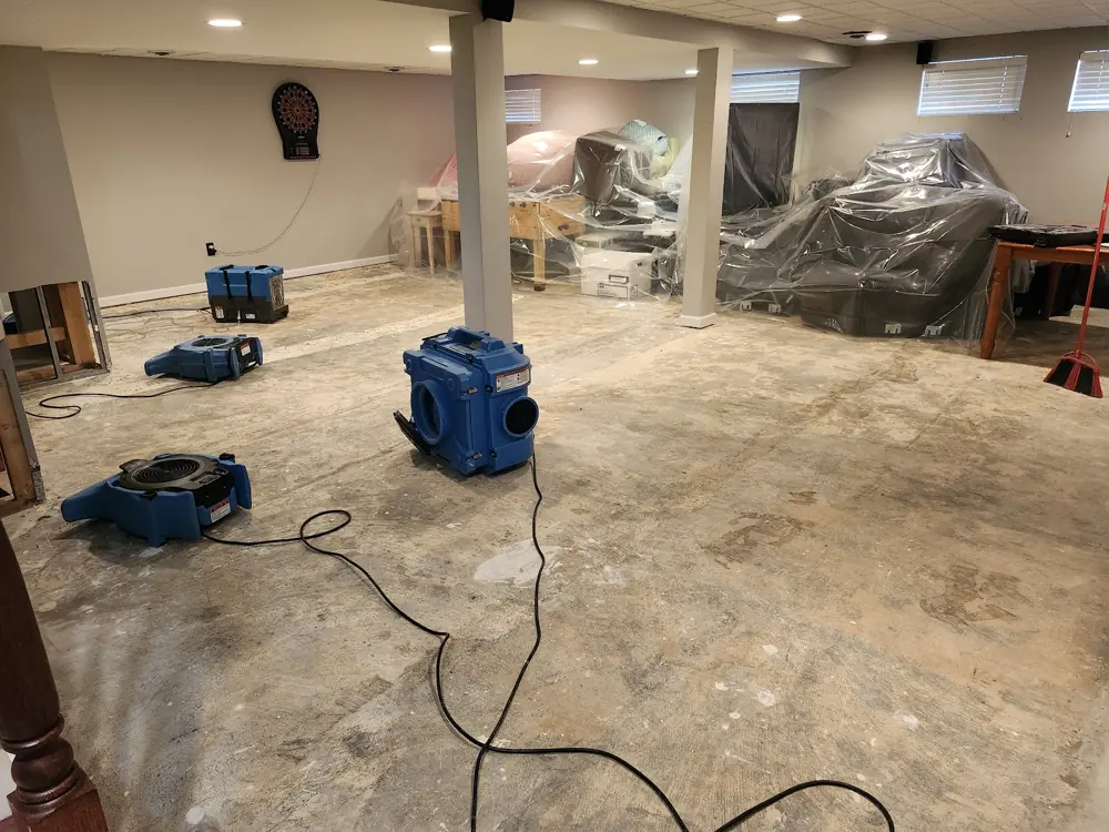 Restoration equipment on a Pearland job