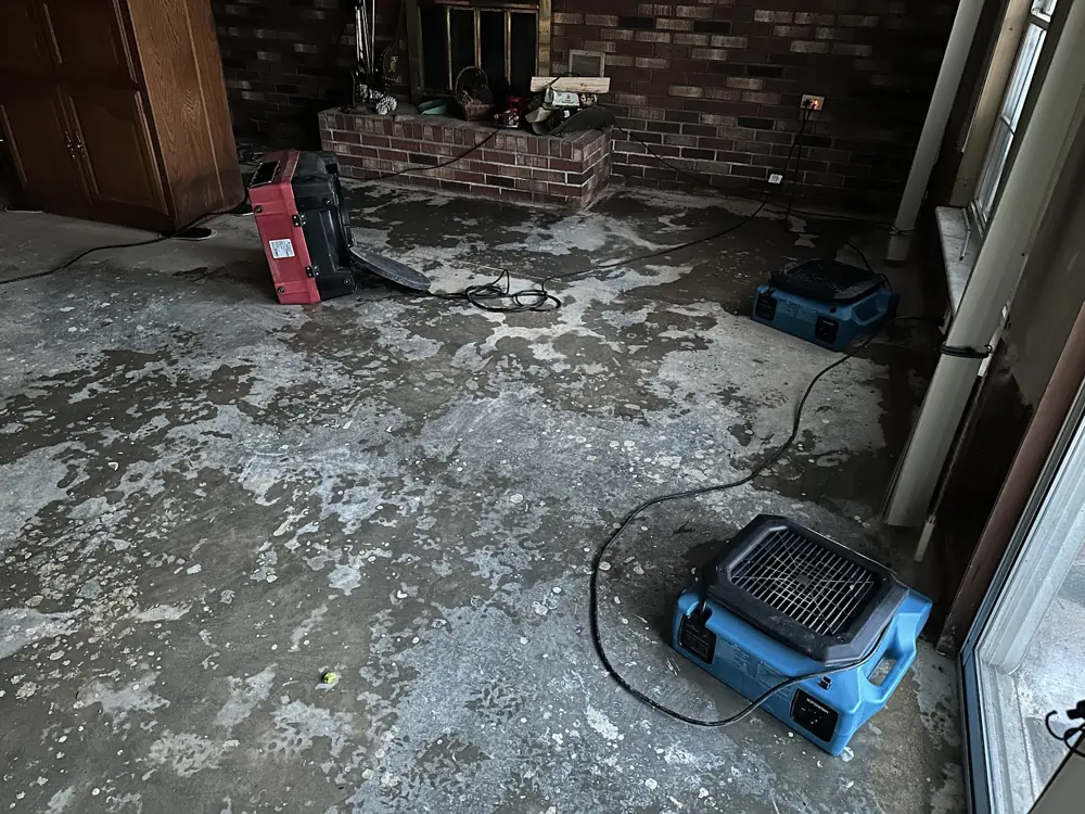 Restoration equipment on a Pearland job