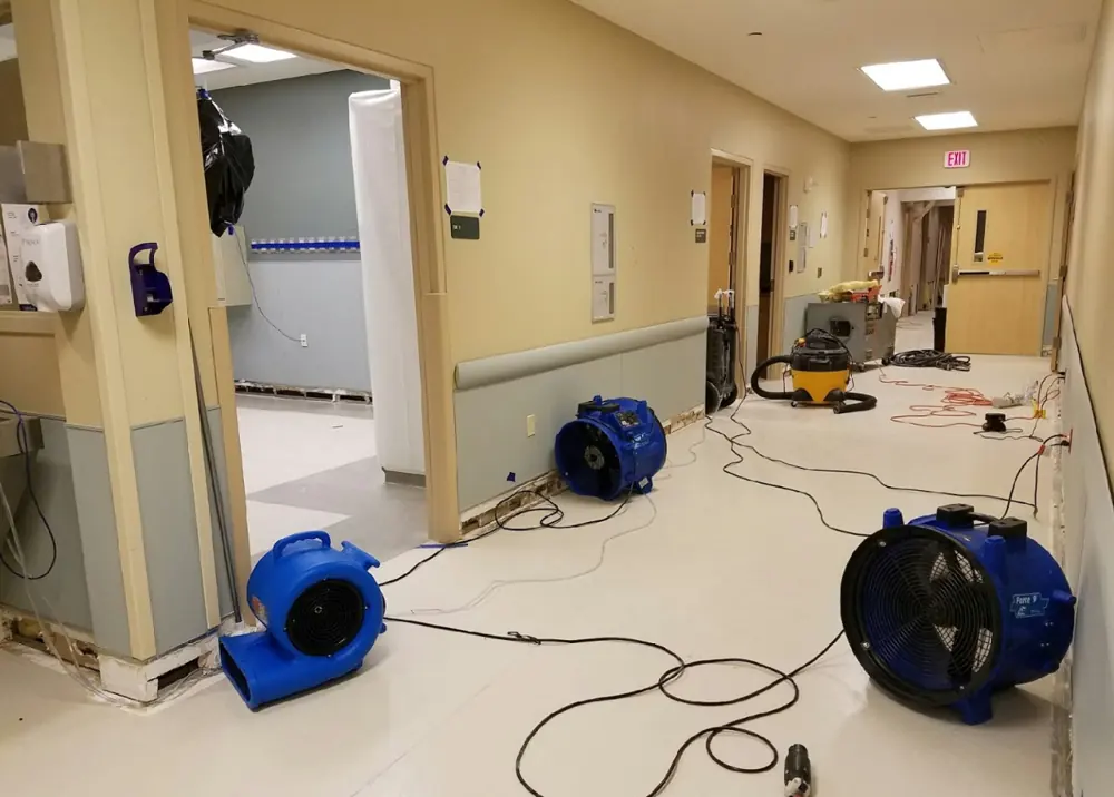 Restoration equipment on a Pearland job