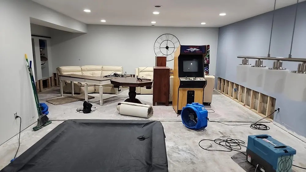 Restoration equipment on a Pearland job